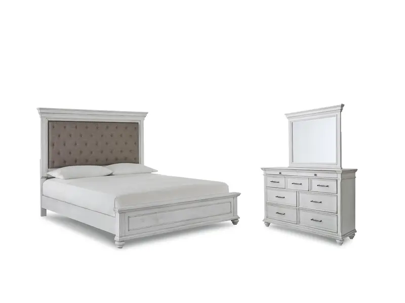 Kanwyn Queen Panel Bed With Matching Dresser And Mirror 1