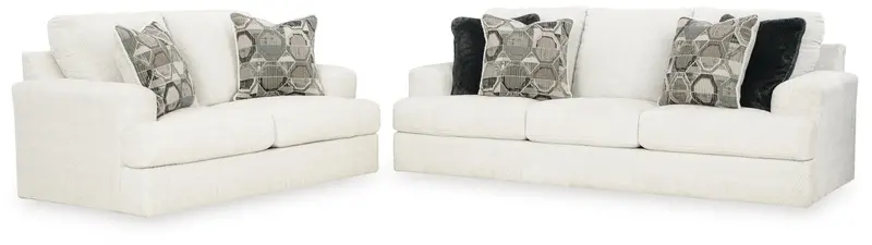Karinne Modern Sofa And Matching Loveseat – Neutral Upholstery 1