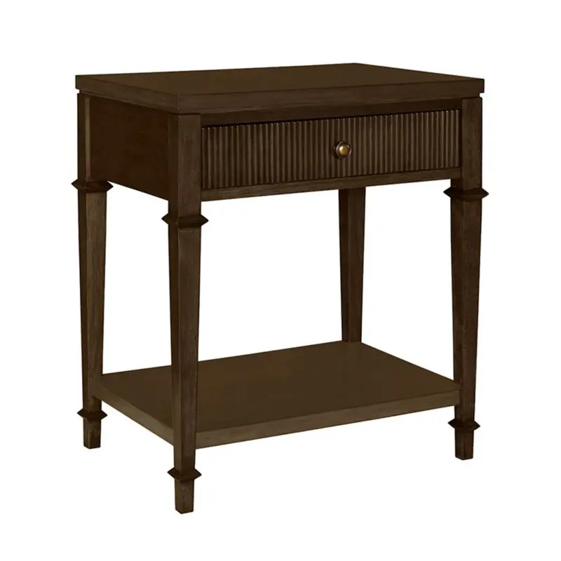 Kenna Nightstand – Dark Coffee Storage Side Table 1
