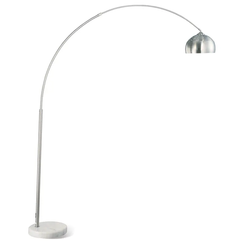 Krester Arc Floor Lamp – Chrome Base With Dome Shade Lighting 1