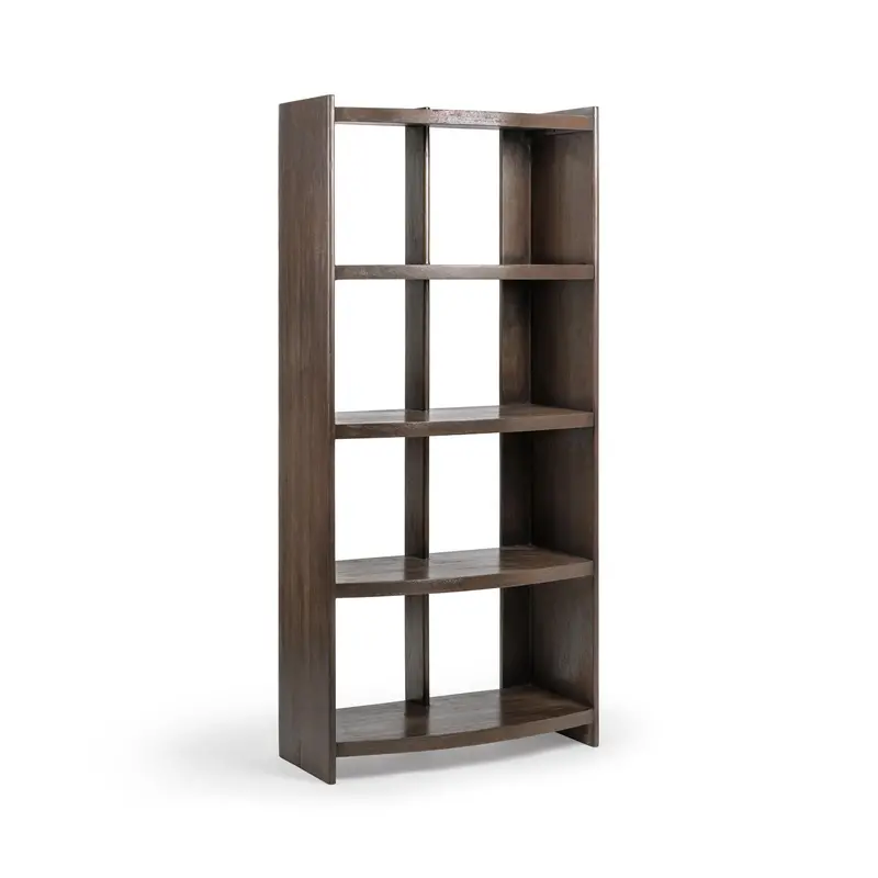 Kyra Cocoa Brown Wooden Bookshelf With Open Shelving 1