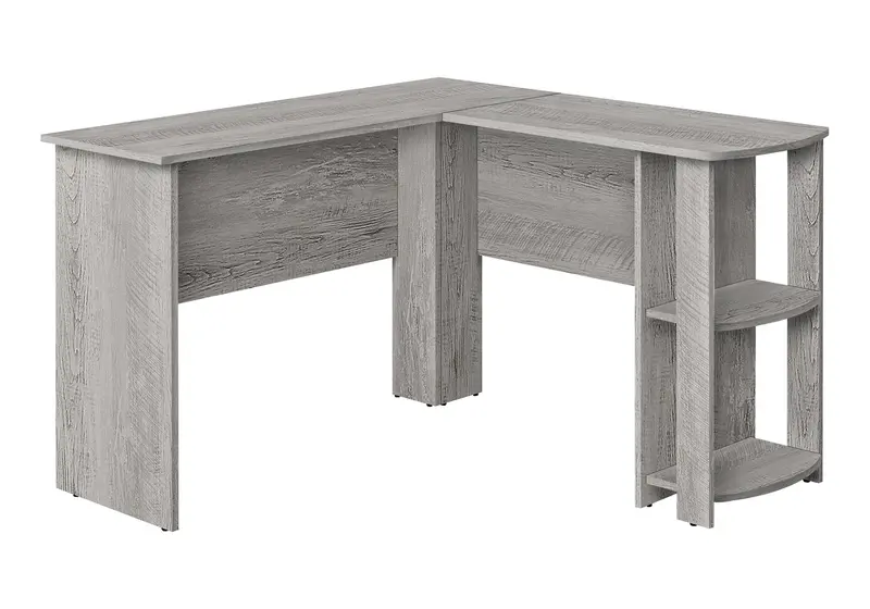 L-Shaped Modern Home Office Computer Desk With Corner Design And Integrated Shelves 1