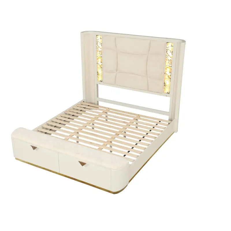 La Pierre Led-Backlit Storage Bed With Soft-Close Drawers 1