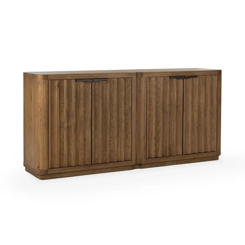 Labelle Tan Oak 4-Door Buffet Cabinet 1