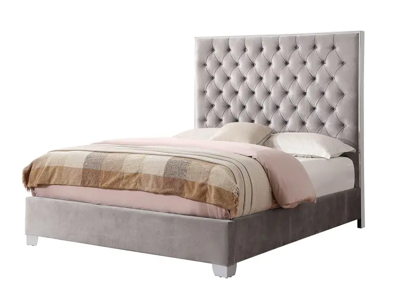 Lacey Silver Gray King Size Bed Kit 1