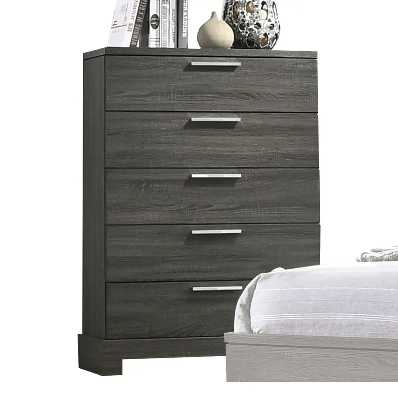 Lantha Minimalist Gray Storage Chest 1