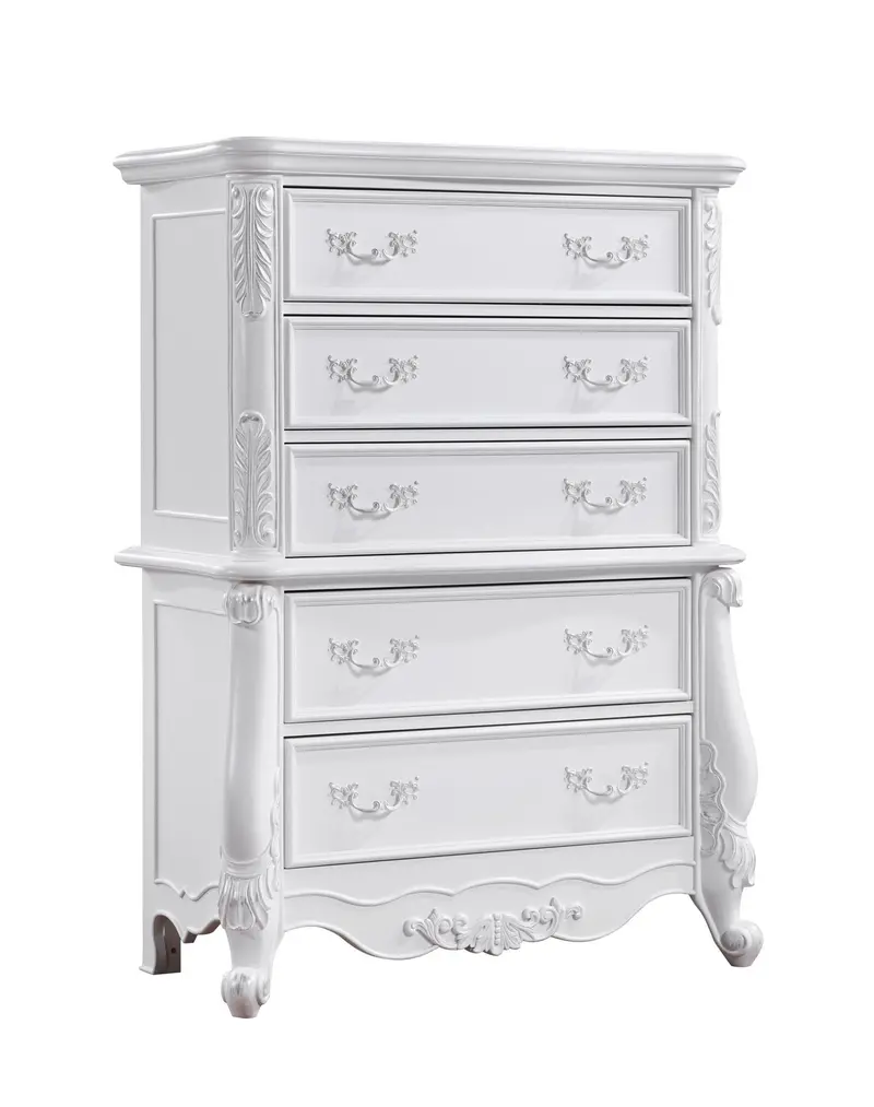 Latisha White 5-Drawer Chest 1