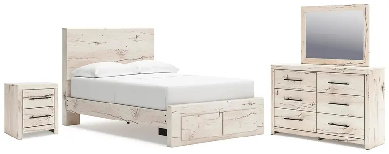 Lawroy Full Storage Panel Bed Set: Dresser, Mirror, And Nightstand 1
