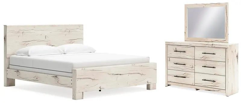 Lawroy King Panel Bed With Coordinating Dresser And Mirror Only 1