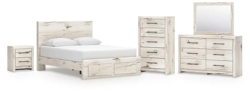 Lawroy Queen Storage Bed Collection: Dresser, Mirror, Chest & Nightstand 1