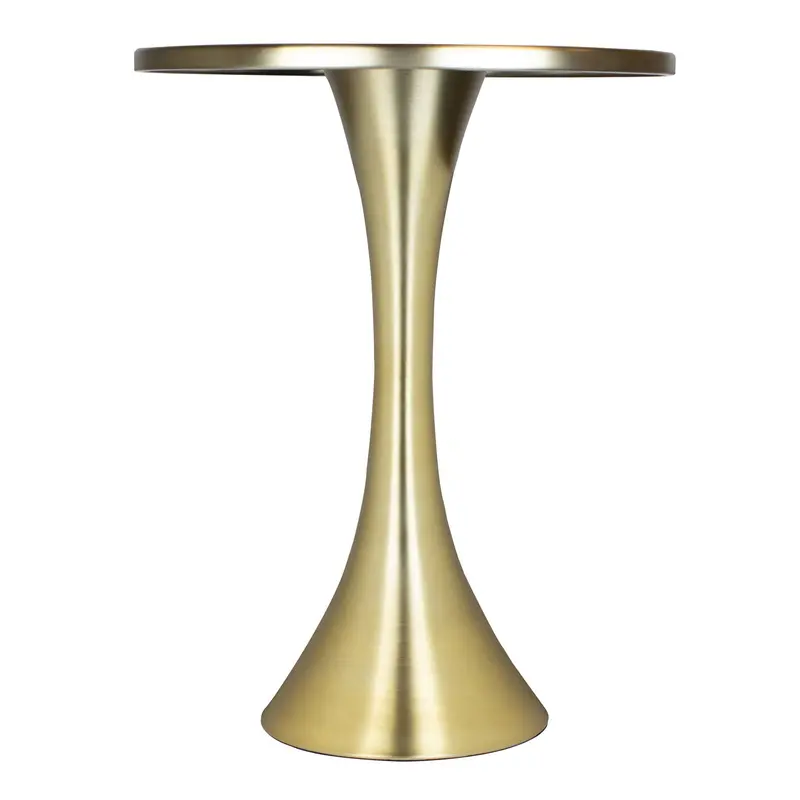Lenuxe Contemporary Accent Table – Gold Metallic Finish 1