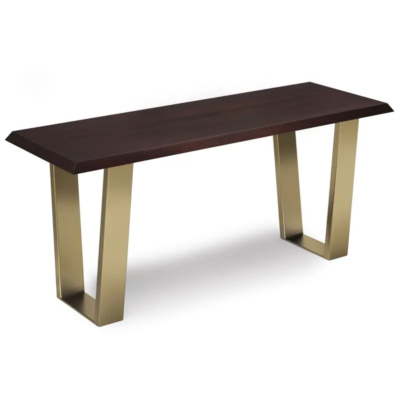 Lewis Cognac Leather Bench – Minimalist Upholstered Seating 1