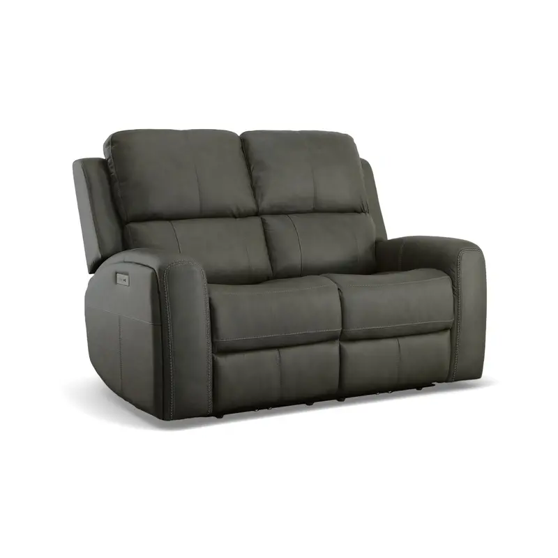 Linden Power Reclining Loveseat With Dual Headrests And Lumbar Support 2