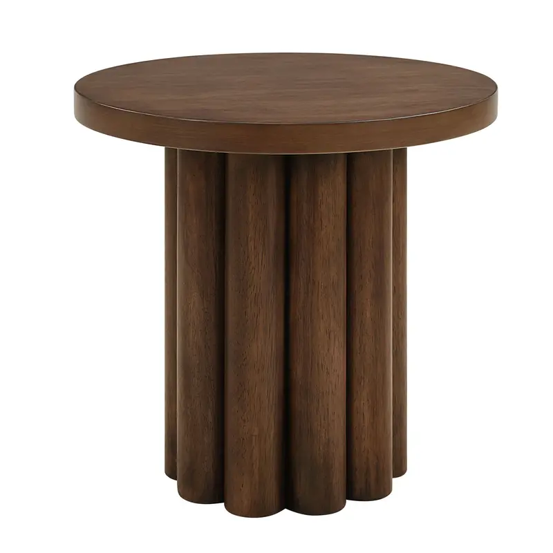 Loanna Wooden-Tone End Table In Brown Finish 1