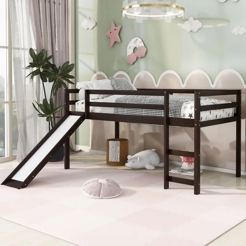 Loft Bed With Integrated Slide – Fun, Functional Kids’ Or Teen’S Bed 1