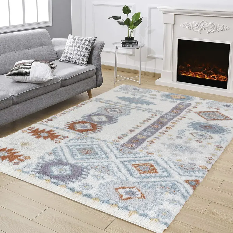 Loft Shag Ivory Area Rug – 5'3" X 7' 1