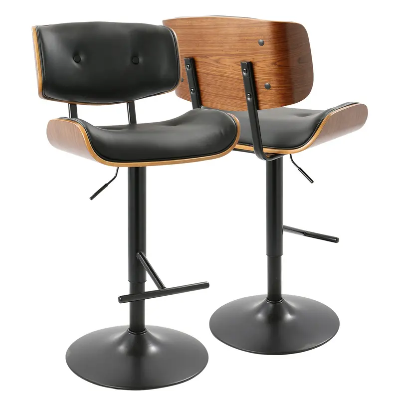 Lombardi Adjustable Mid-Century Barstools – Classic Silhouette, Single Unit 4