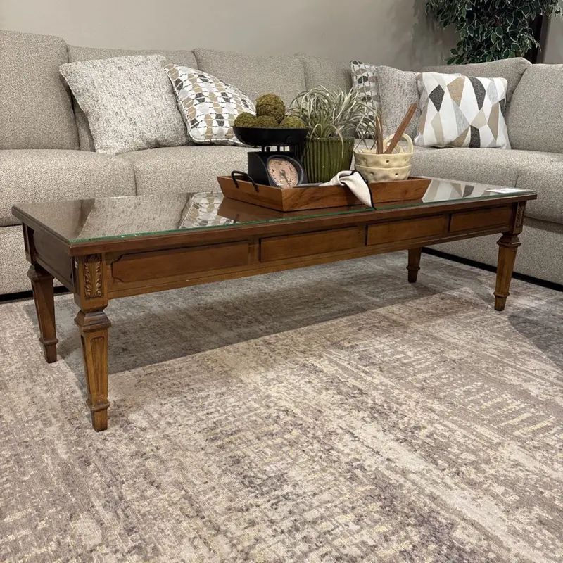 Long Rectangular Coffee Table – Modern Kl-Style Living Room Centerpiece 1