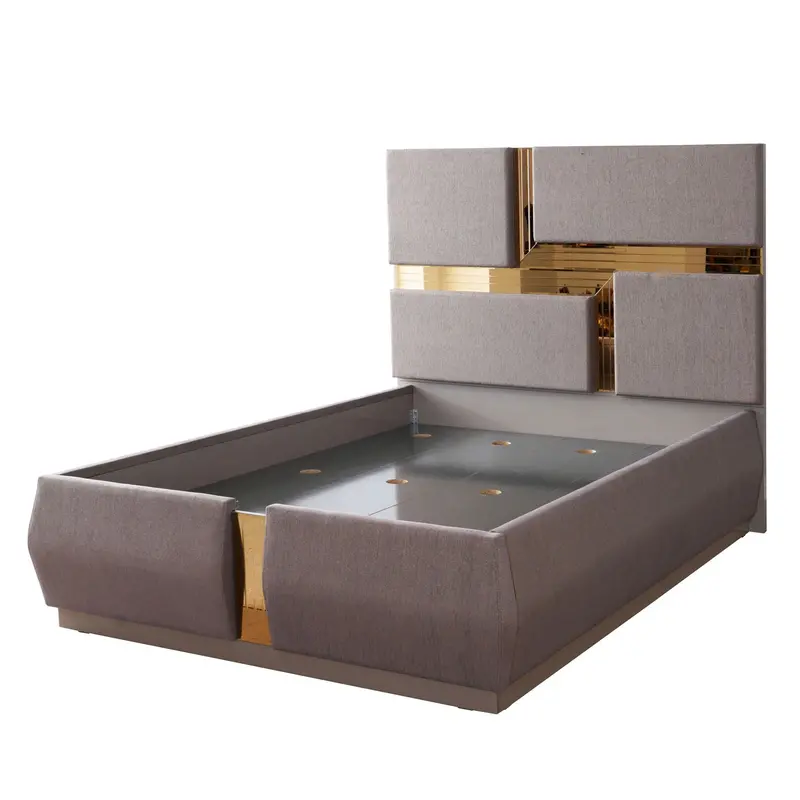 Lorenzo Tufted Upholstered Bed With Deep Button Detailing And Solid Frame 1