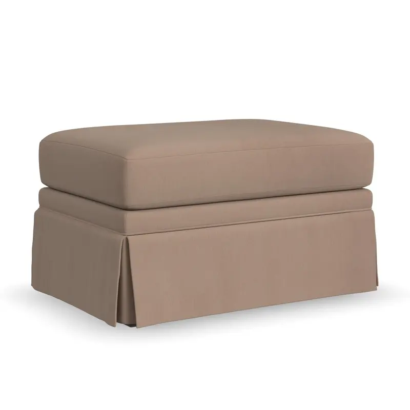 Lottie Skirted Ottoman With Tailored Fabric Cover 1