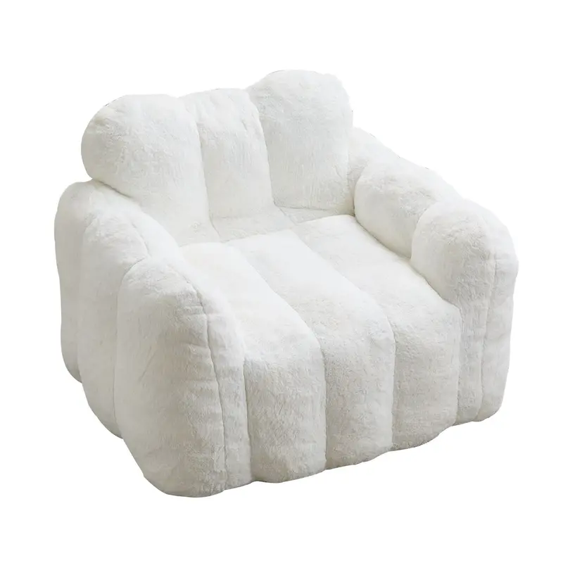Lotus-Inspired Compressible Bean Bag Sofa With Ergonomic Support 1