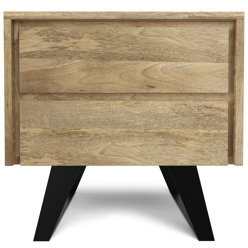 Lowry Natural Wood Side Table – Organic Grain Finish & Compact Form 1
