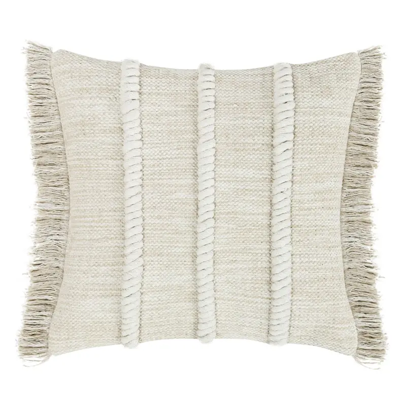 Lucera Natural Linen Decorative Pillow (22" X 22") 1