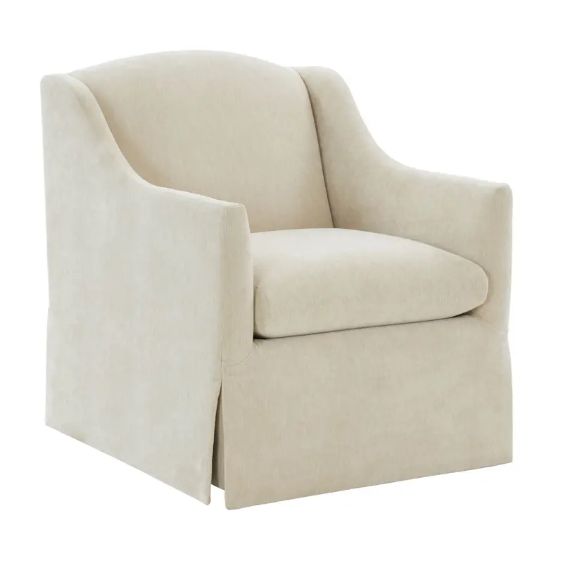 Luisa Swivel Accent Chair With Skirted Base 2