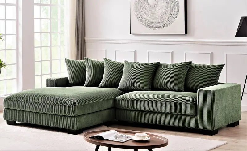 Luxe Two-Piece Sectional – L-Shaped Modular Sofa With Integrated Chaise And Premium Fabric 1