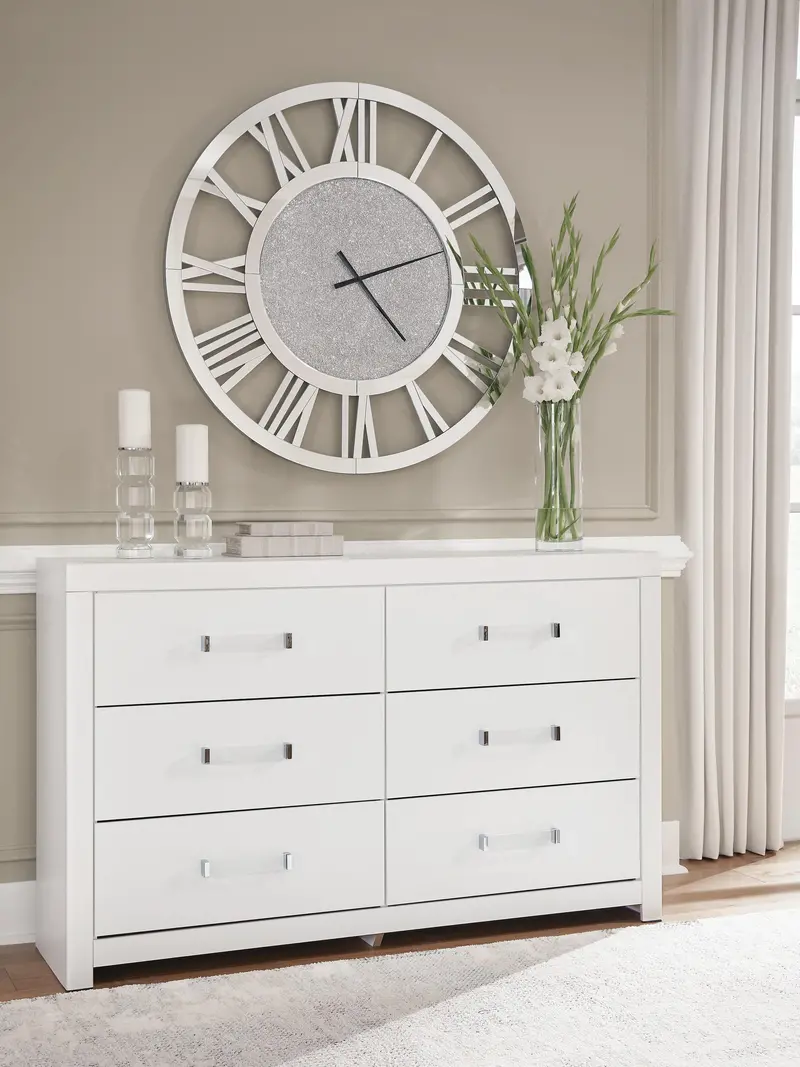 Maeling Six-Drawer Dresser With Soft-Close Drawers 1