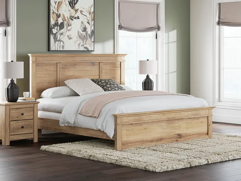 Makidern King Panel Bed – Minimalist Platform Style 1
