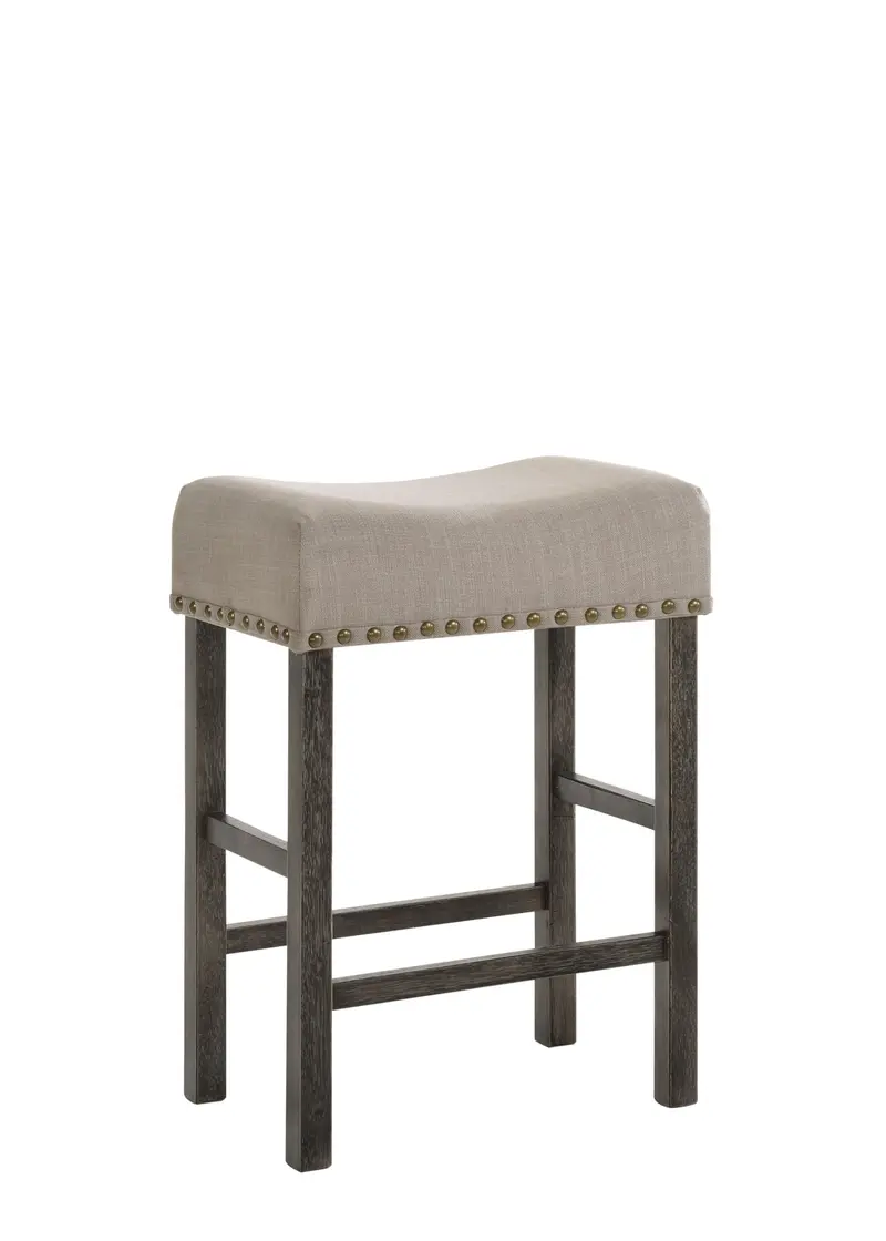 Martha Ii Weathered Counter Height Stools (2-Pack) In Gray-Tan 1