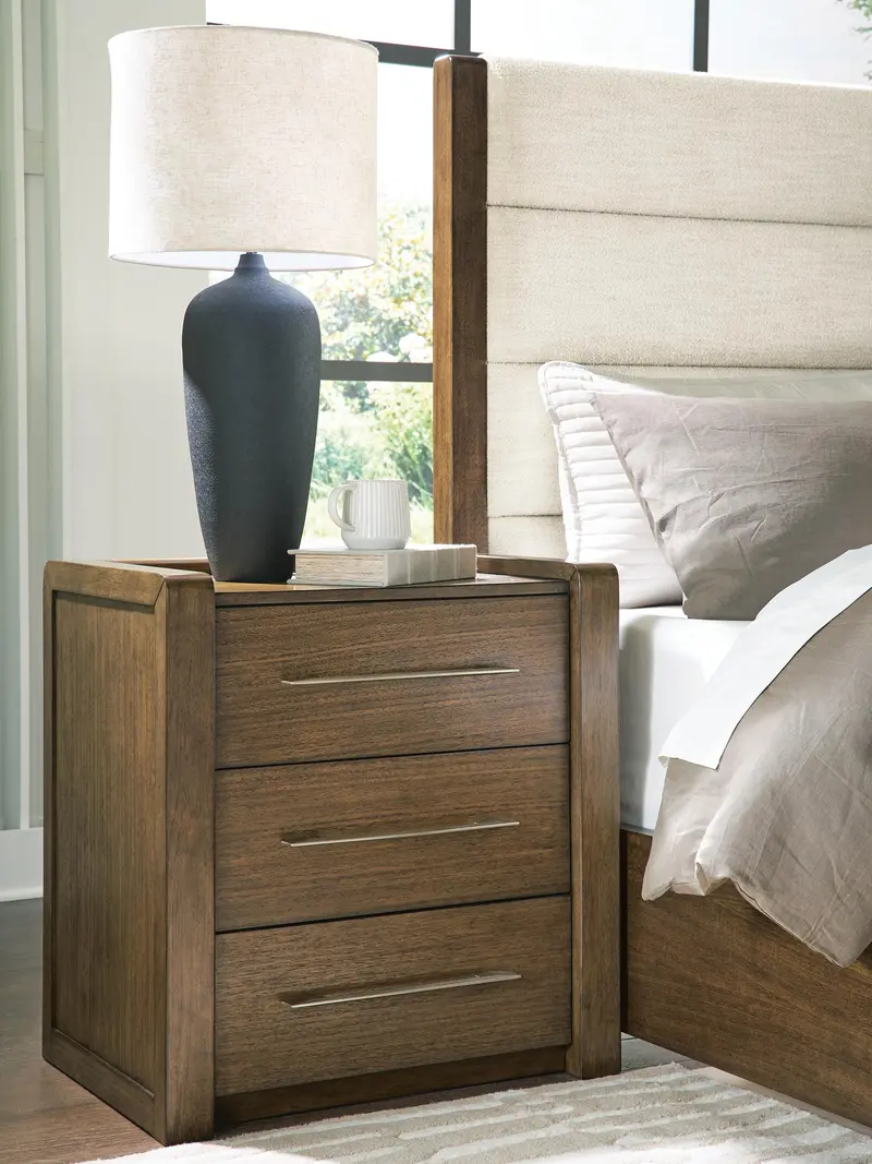 Marxmore Three-Drawer Nightstand With Usb Ports 1