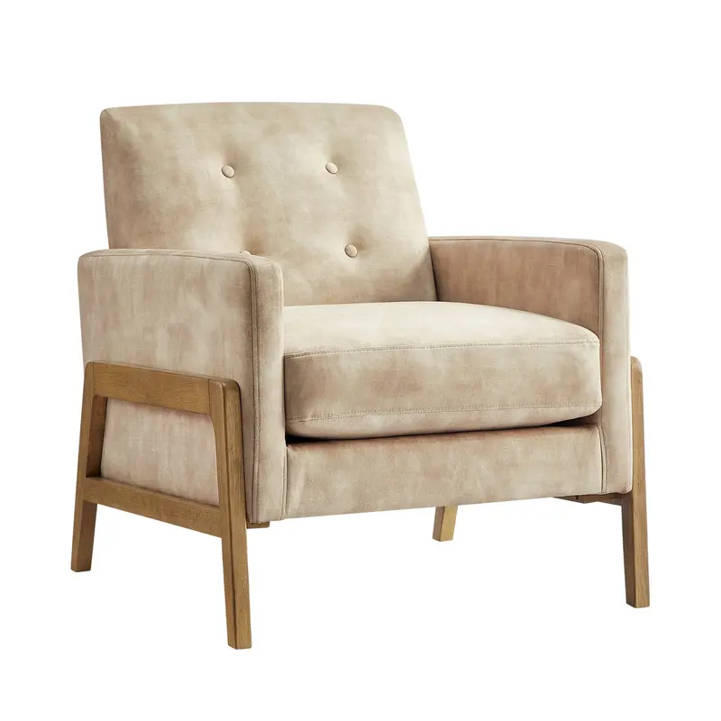 Matson Tufted Back Accent Chair With Velvet-Like Upholstery 2