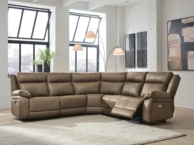 Max-Momentum 5-Piece Power Reclining Sectional With Lumbar Support 1