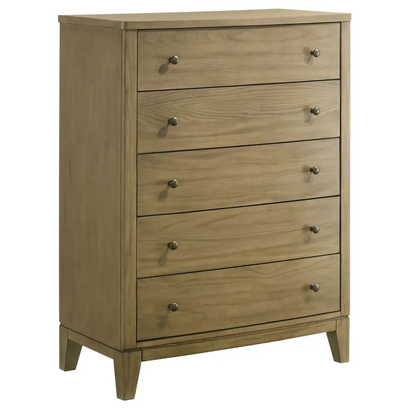 Menlo Natural-Finish 5-Drawer Bedroom Chest 1