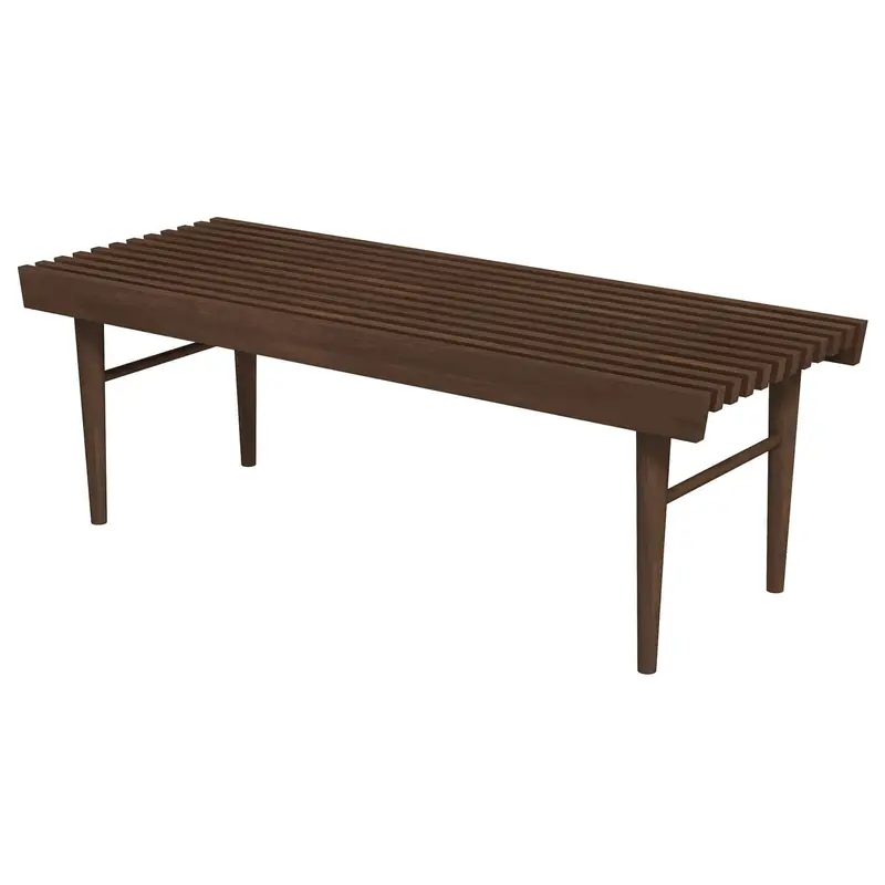 Mia Solid Wood Bench – Dark Brown Finish 1