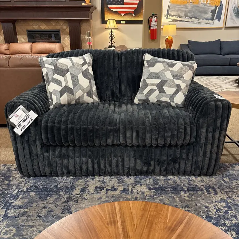 Midnight Madness Upholstered Loveseat – Dark-Tone Modern Style (Iab) 1