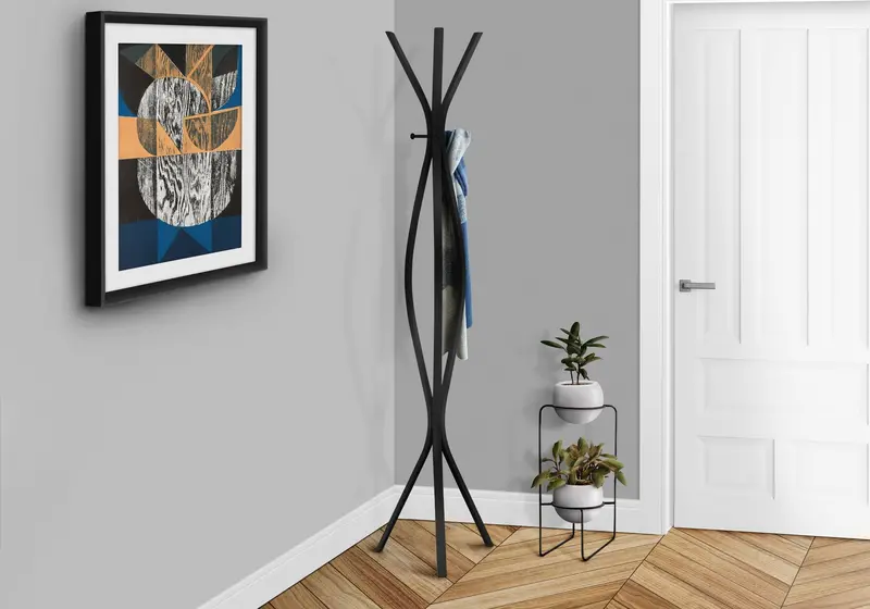 Minimalist 3-Hook Free-Standing Coat Rack For Small Entryways 1