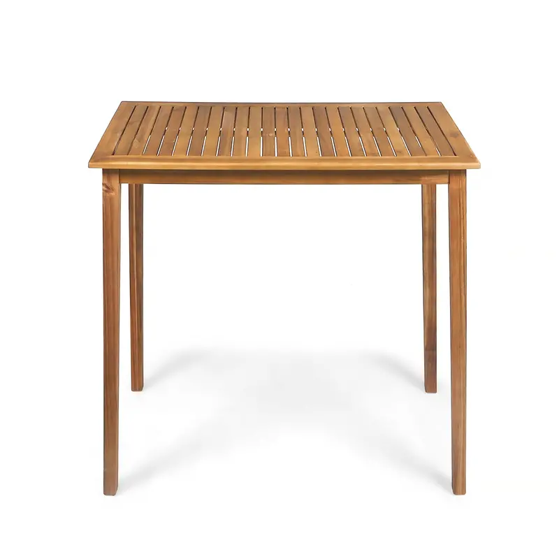 Minimalist Acacia Wood Rectangle Bar Table – Elevated Patio Style 1