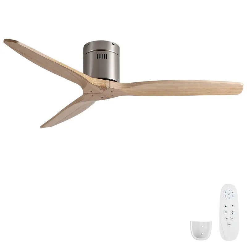 Minimalist Flush-Mount Ceiling Fan Without Light – Sleek Low-Profile Design 2