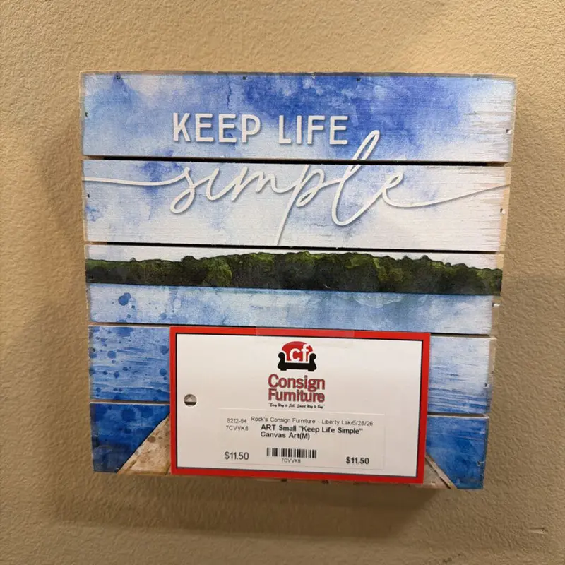 Minimalist 'Keep Life Simple' Small Canvas Print 1