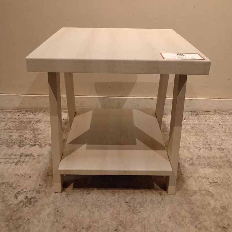 Minimalist White End Table (Sh) 1