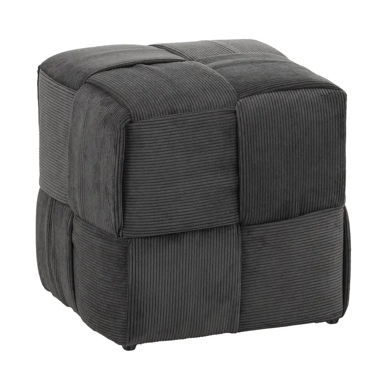 Modern Woven-Texture Ottoman Footrest For Living Spaces 3