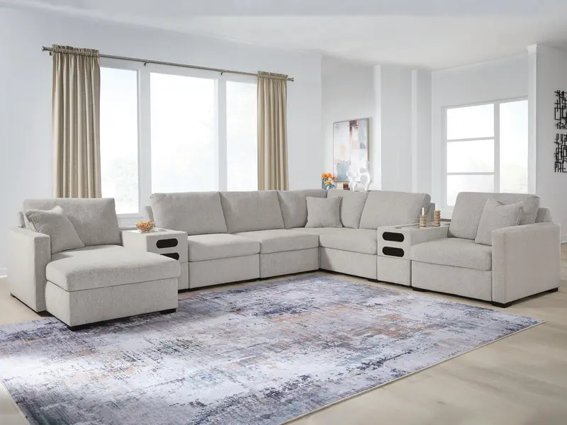 Modmax Luxe 8-Piece Sectional With Chaise Seating And Premium Audio Consoles 1