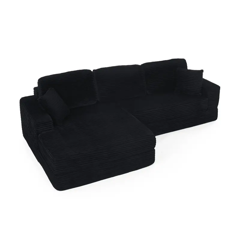 Modular L-Shaped Sectional Sofa In Clean Minimalist Design 1