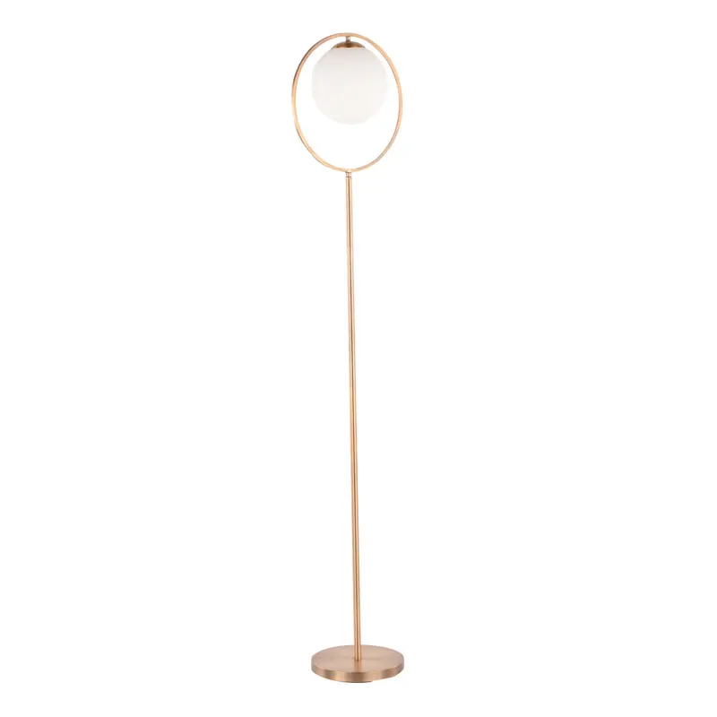 Moon Gold And Frosted Floor Lamp – Elegant Contemporary Lighting 1