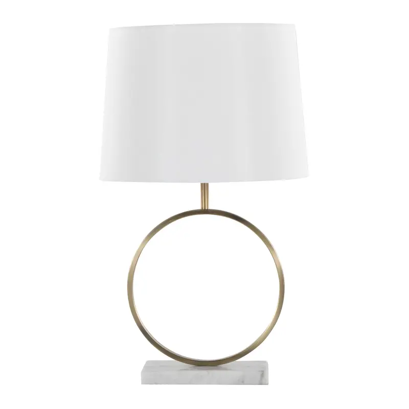 Moon White And Gold Contemporary Table Lamp – Sleek Ceramic Desk Light 1