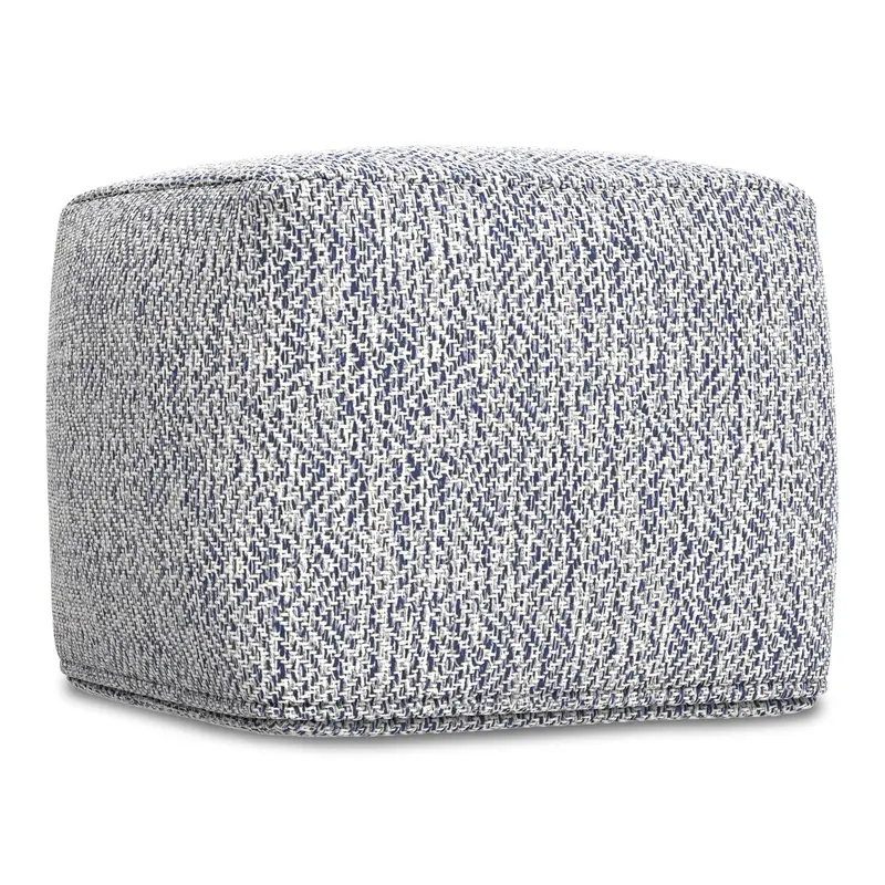 Nate Square Fabric Pouf – Versatile Footstool And Extra Seating 1