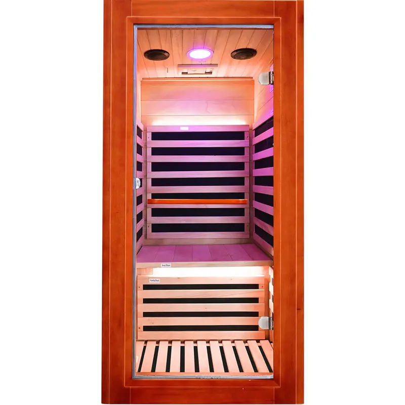 Natural-Finish Single-Person Infrared Sauna Room With Full-Body Heating Technology 1